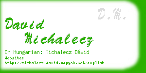 david michalecz business card